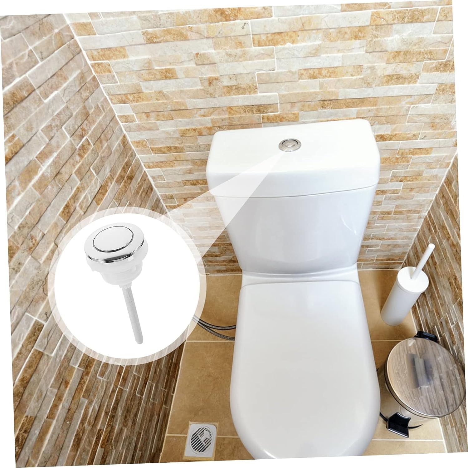 Toilet Push Button Flush Replacement,Toilet Button Old Fashioned Kit Adjustable Hand Grip Mansfield Toilet Replacement Parts Toilet Handle Toilet Handle Lever Flushing Toilet Button