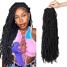 18 بوصة لينة Locs 7 حزم Faux Locs الكروشيه الشعر قبل Locs المتعثرة الكروشيه الضفائر الشعر ملحقات الفراشة Locs للنساء السود 1 B