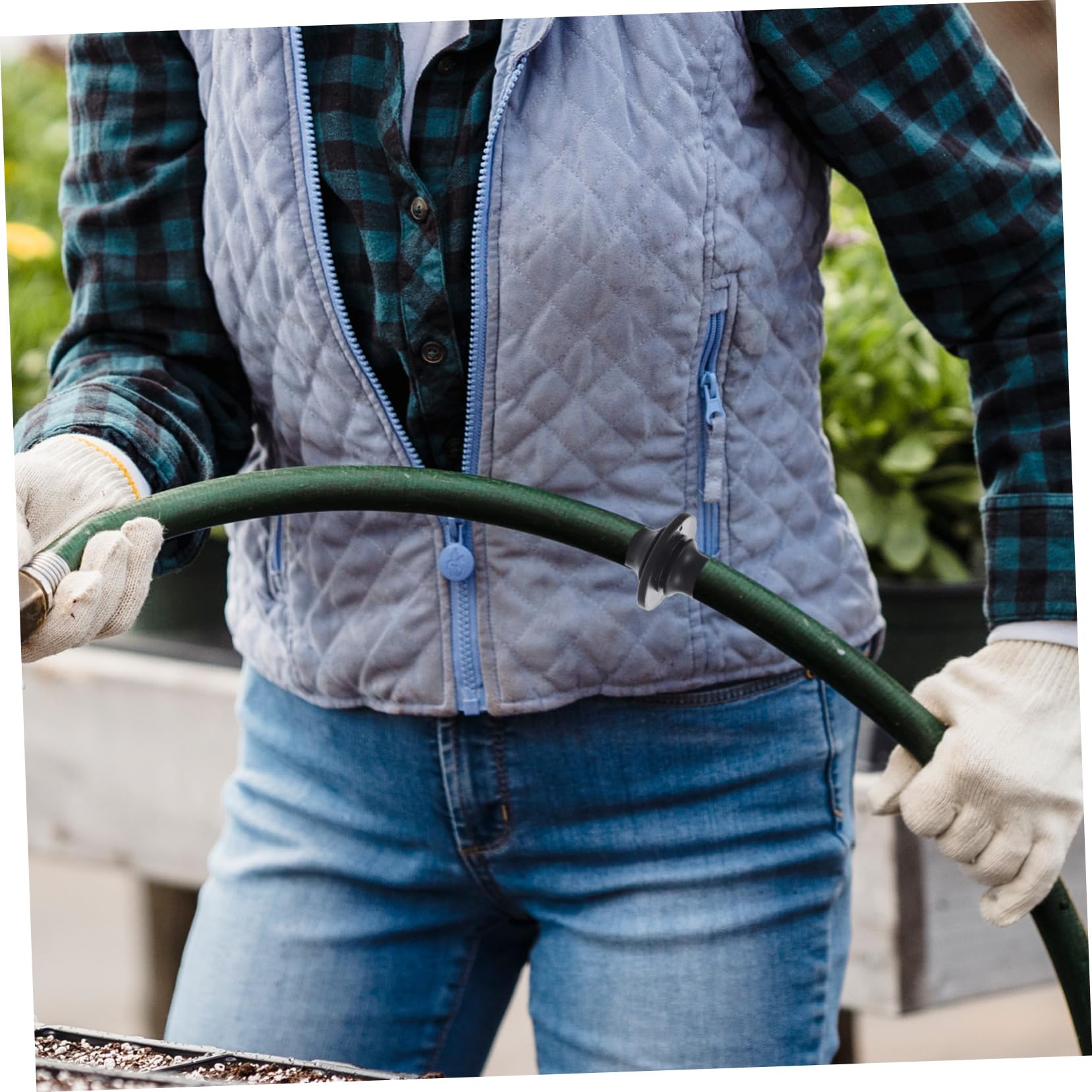ifundom 4 Set Accessori da Giardino Estensione Irrigazione Connettore Raccordi All'aperto Accessorio Tubo da Giardino Collegamento Rapido del Tubo Plastica Black 25 Pezzi*4