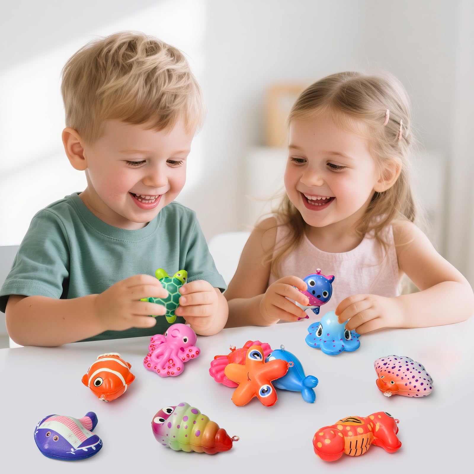Bagima Squishy Poisson Encreur – Jouet Sensoriel Antistress En TPR, Doux Et Résistant, Dès 3 Ans