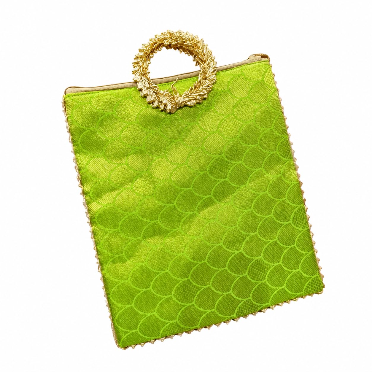 Banarasi Silk Handbag with Round Handle | Multicolour Potli Bags for Women | Wedding, Festive & Return Gift Pouches for Mehendi, Sangeet & Party Favors (Pack of 1)-image-2