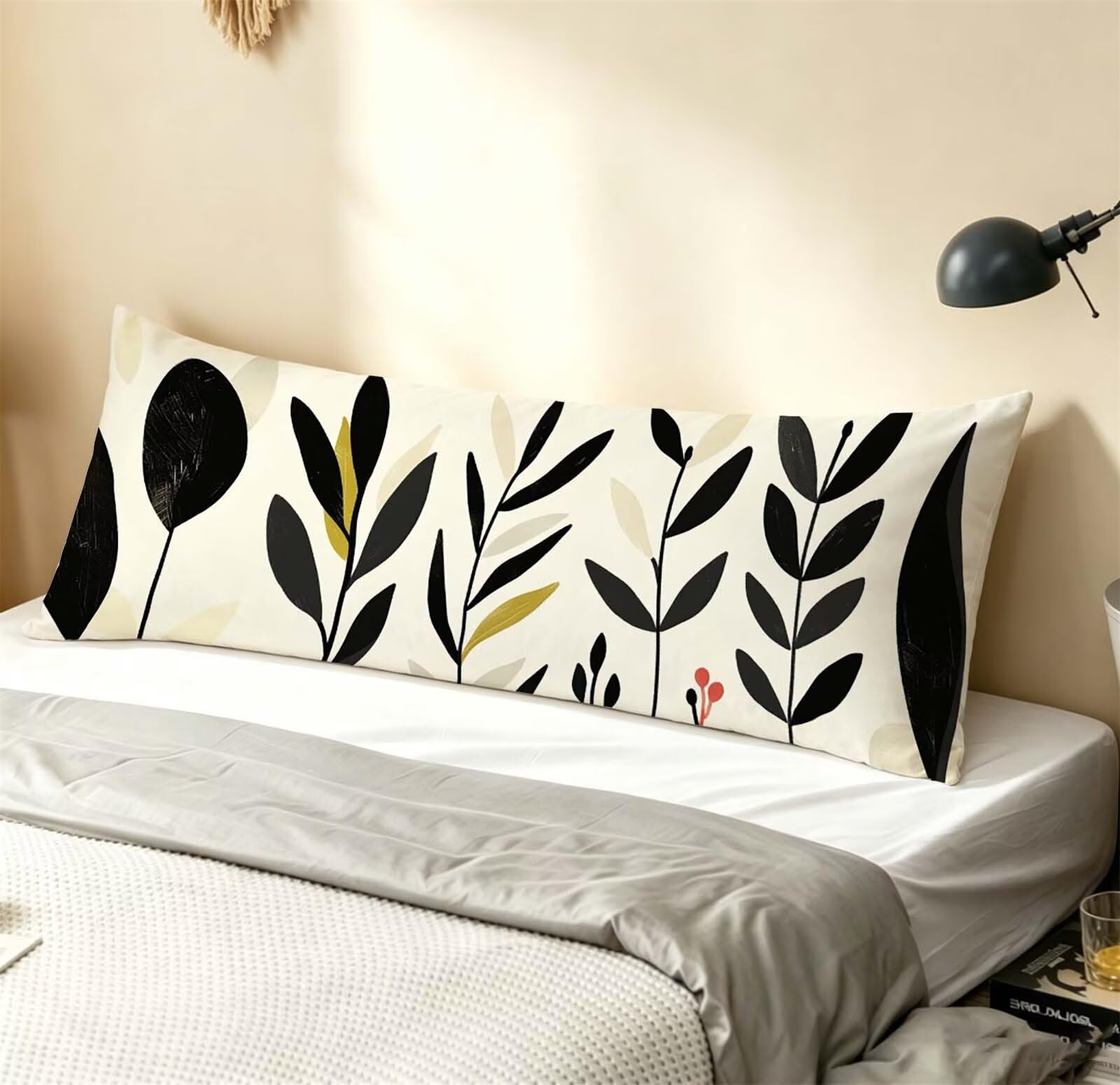 Fodera Cuscino 50 x 150 cm, Nordic-6 Lino Cuscini per Divano Letto, | con Invisibile Cerniera, Morbida e Traspirante, per biancheria da letto, divano, hotel, chi dorme sul fianco Fiore-3 j-21