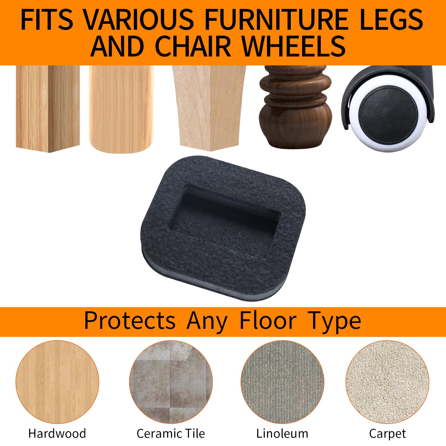 6 Vasos Para Ruedas De Muebles, Posavasos Antideslizantes Para