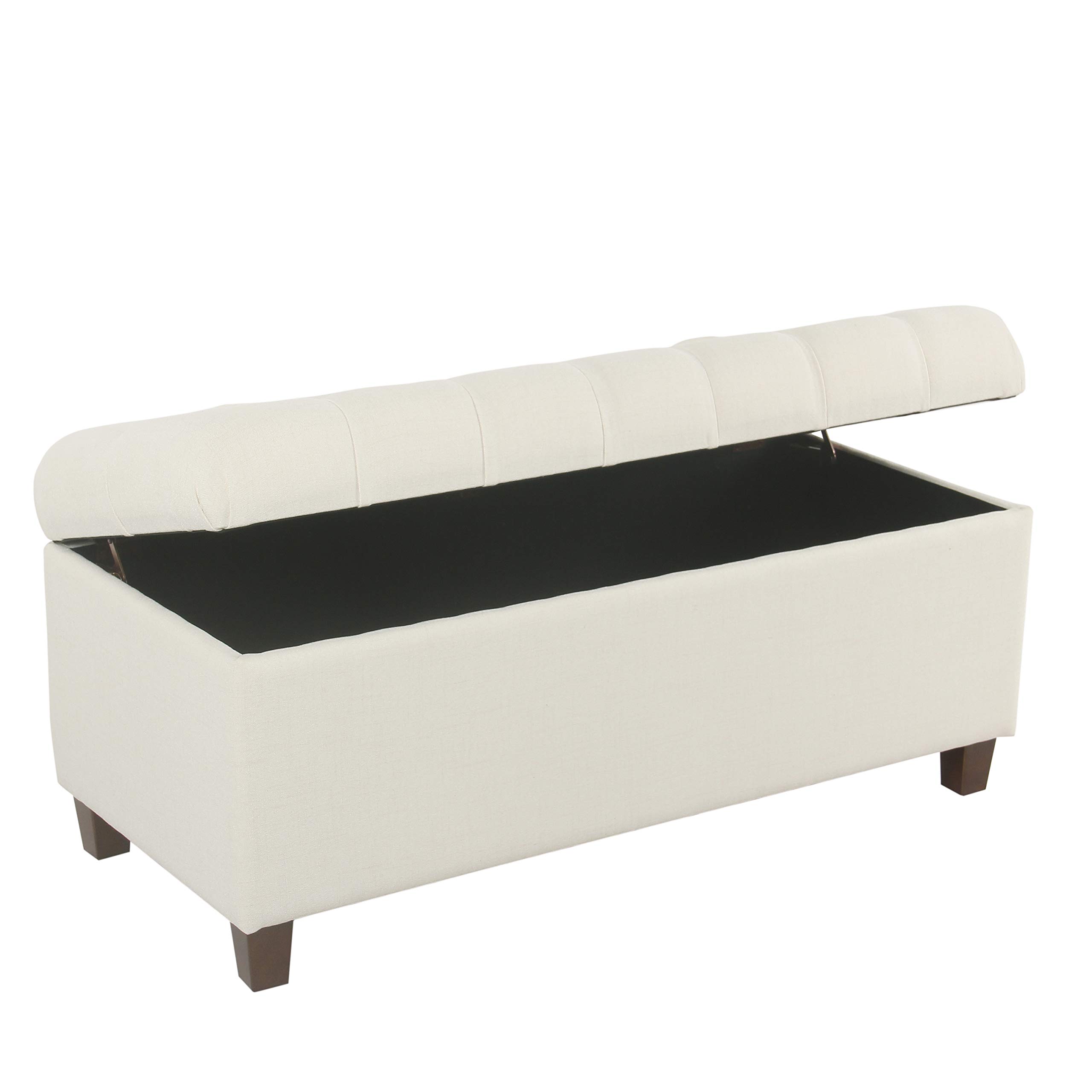 Homepop Home Decor Tufted Ainsley Button Storage Ottoman Bench with