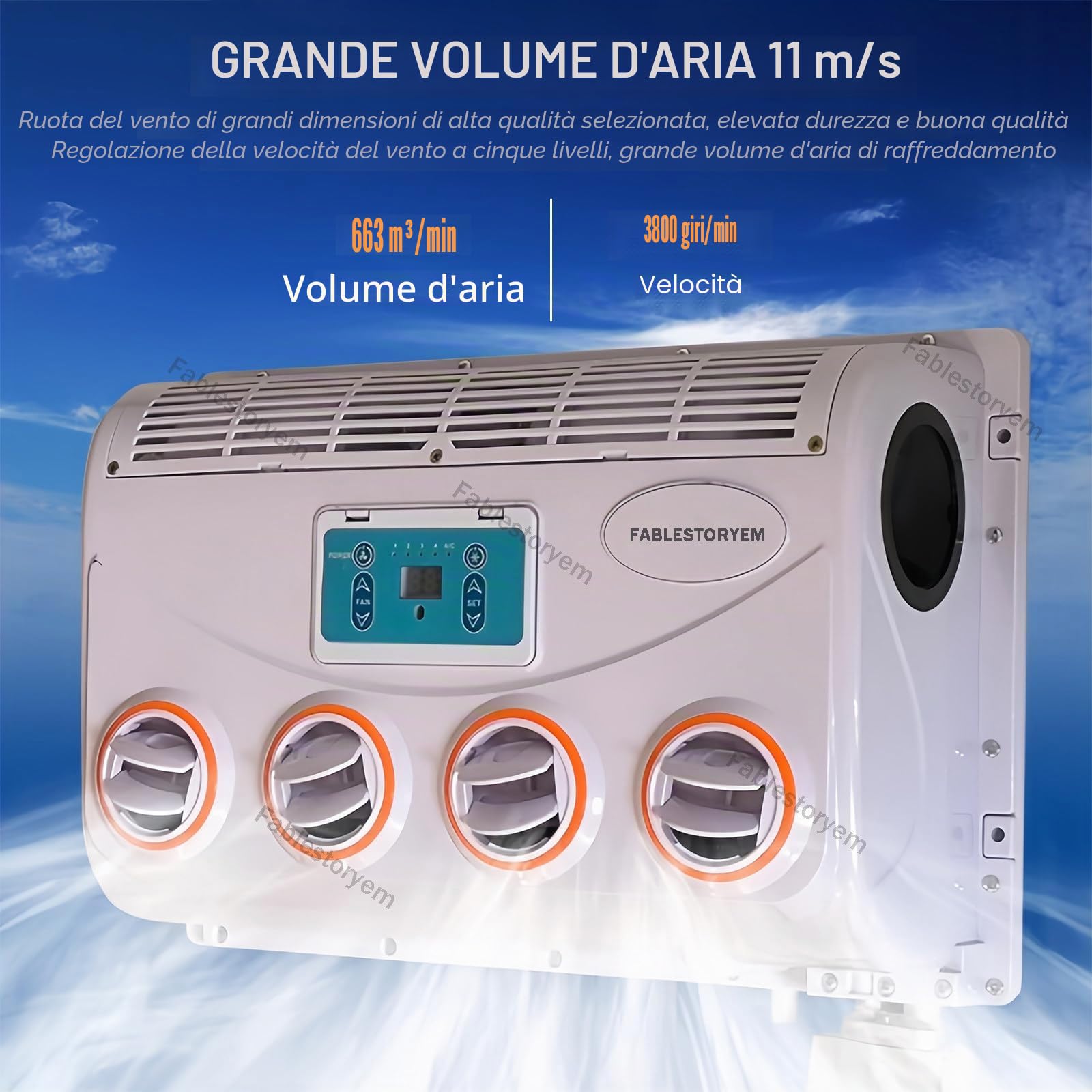 Condizionatore d'aria DC portatile per camper e camion - Leggero, facile da installare, soluzione di raffreddamento ad alta efficienza energetica