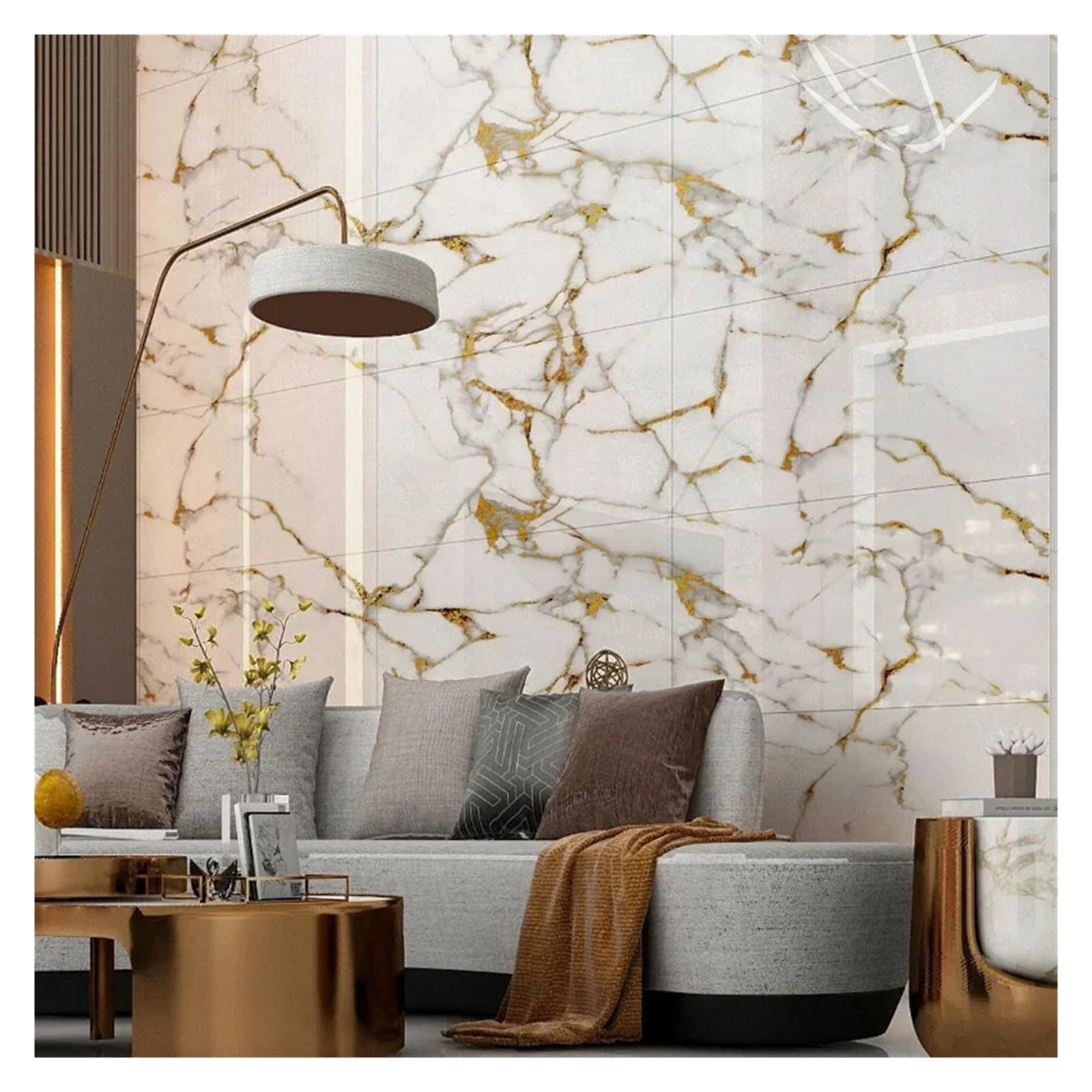 Suelo Vinilico Autoadhesivo 10-40 piezas de azulejos de cerámica 3D de imitación de mármol for renovación de pared, adhesivos decorativos impermeables autoadhesivos(Black,40PCS)
