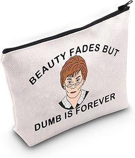 LEVLO Judy Justice TV Show Cosmetic Make Up Bag Judy Fans Gifts Beauty Fades But Dumb Is Forever Makeup Zipper Pouch Bag For Friend Family, Beauty Fades But