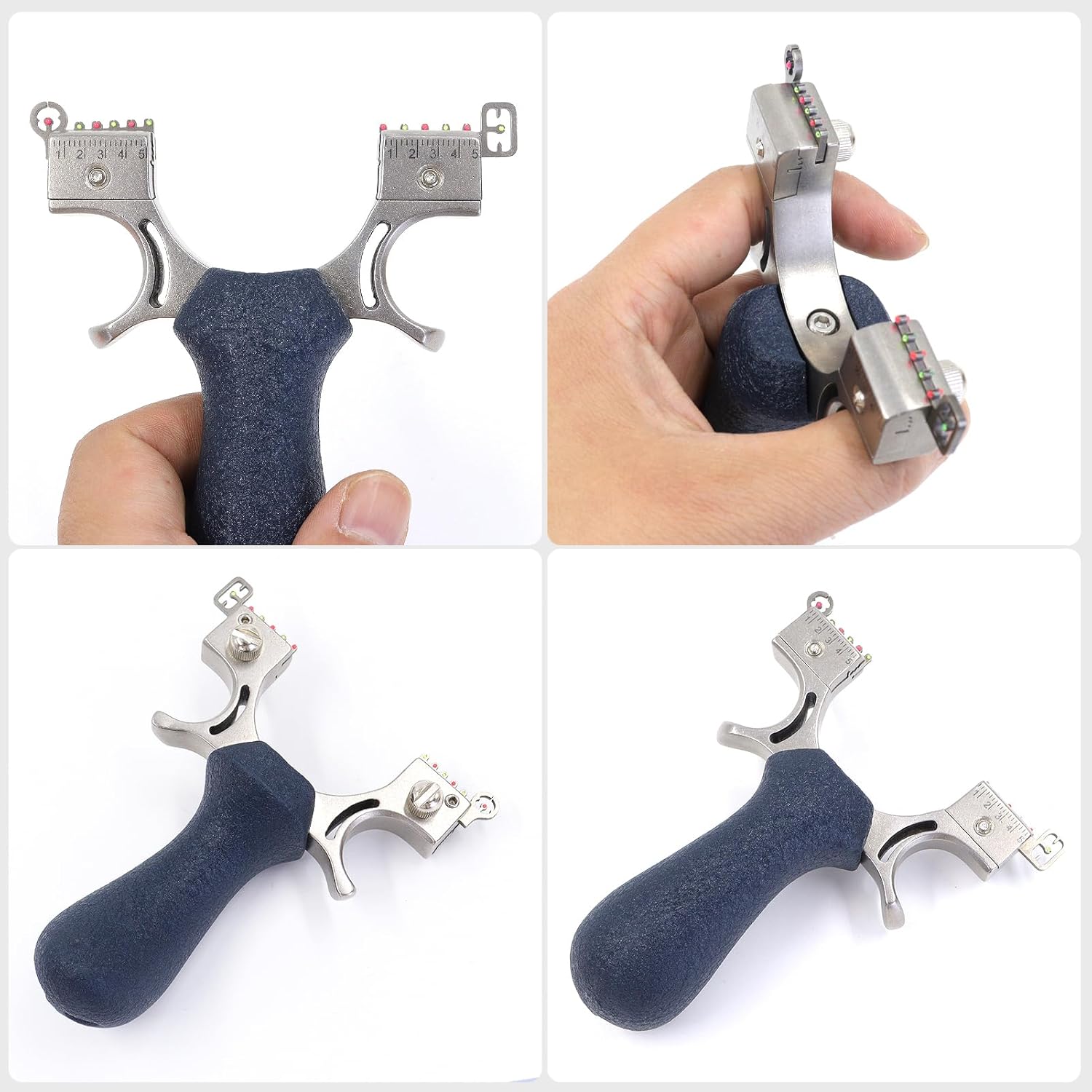 HBG Professional Powerful Slingshot for Hunting Adult Slingshots with Sight Metal Sling Shot with 3 Rubber Band 50 Steel Ammo for Outdoor Sport
