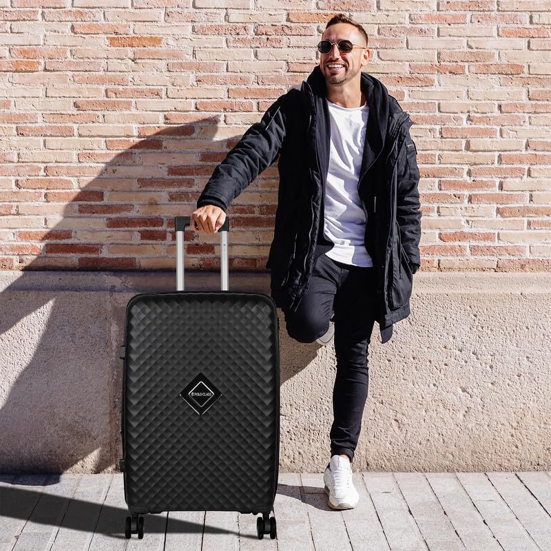 Image of Polo Class Trolley Bag 28 INCH with Vanity Trolley Bag | Polypropylene Material with 360-Degree Rotating Wheels | Number Lock & Securitec Zipper -Black