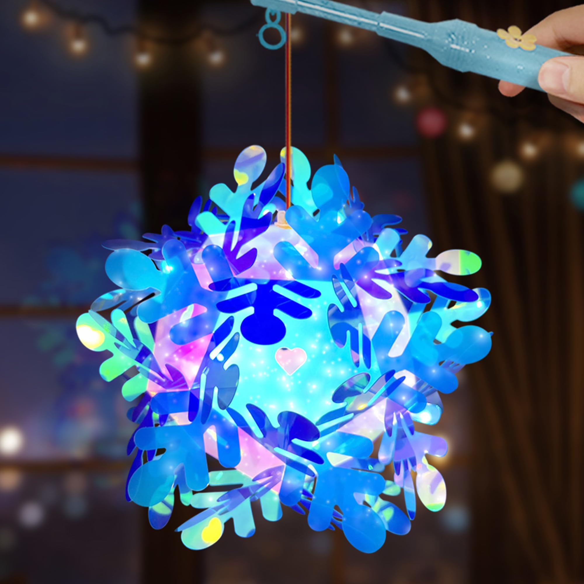 Lanterne Saint-Martin Pour Enfants - Kit DIY Avec Bâton LED - Multicolore - Pour Fêtes, Halloween, Noël - Loisir Créatif Familial