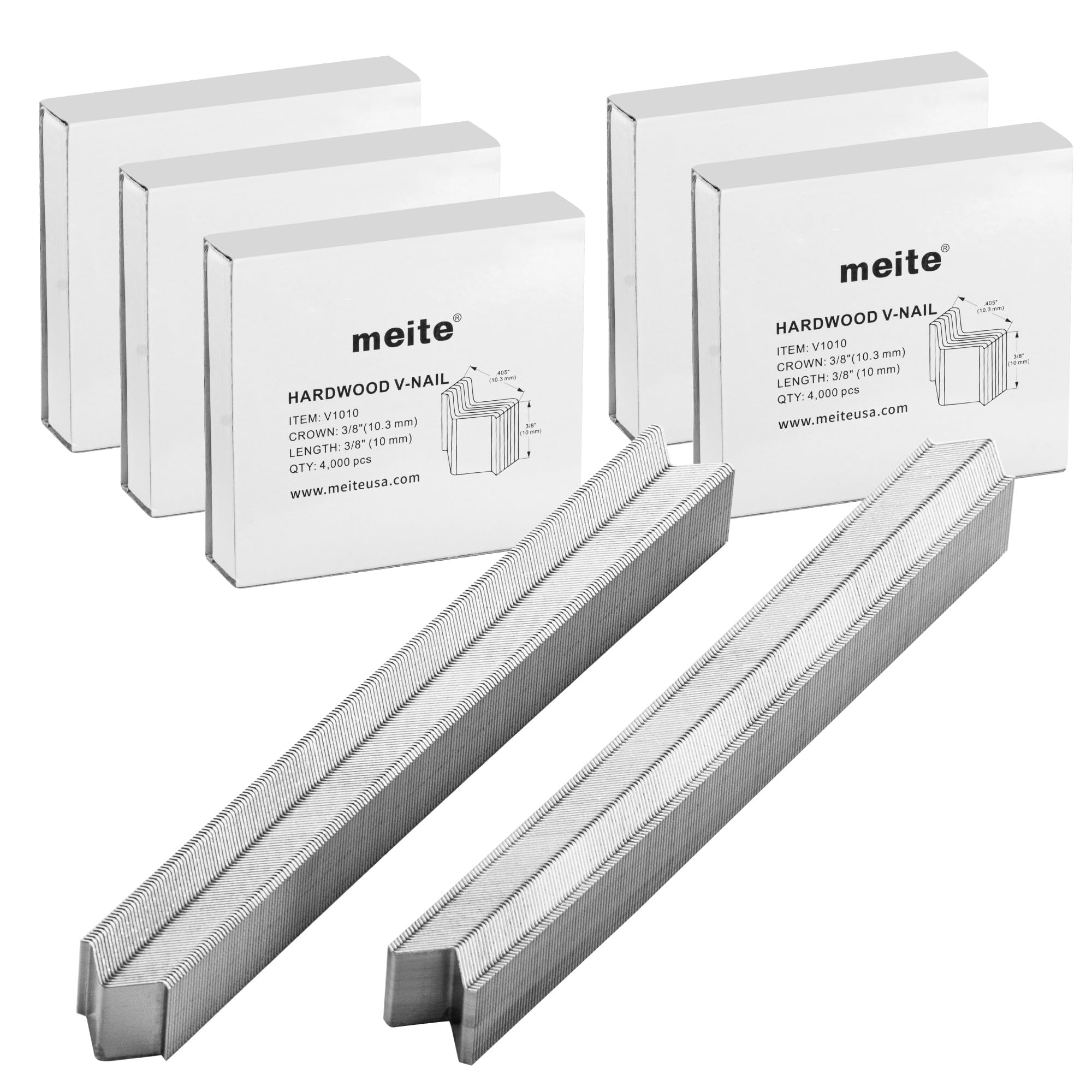 meite Picture Frame Nails 3/8-Inch Length Hardwood V Nails 5-Boxes-Pack