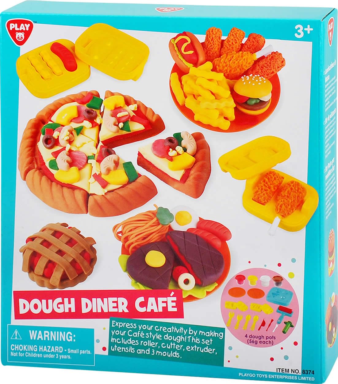 PLAY Dough Diner CAFÉ (4 X 2 OZ Dough Included)