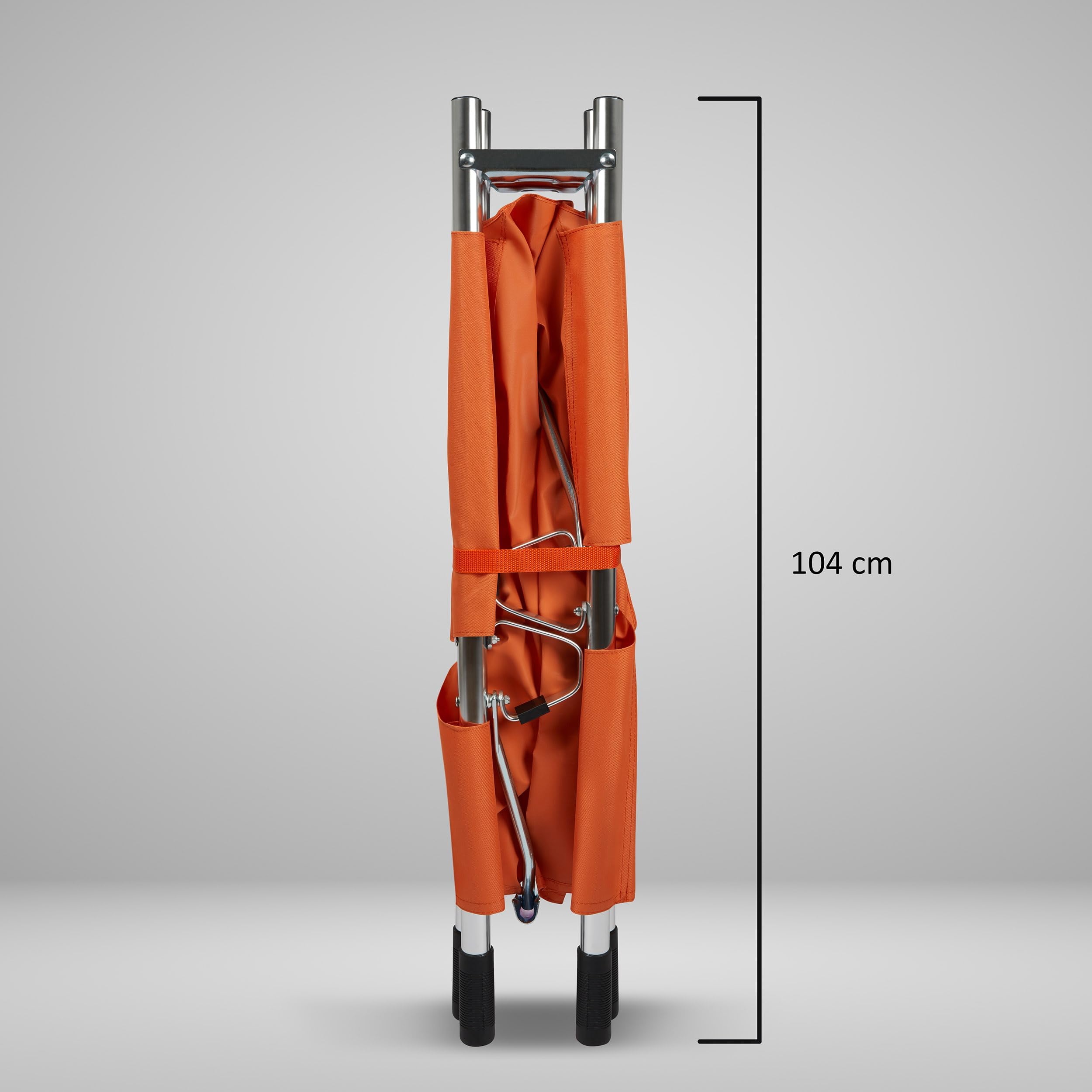 Pulox KTG-100 Krankentrage klappbar aus Aluminium für Notfälle | Professionelle Erste-Hilfe-Trage für Patiententransport, stabil, mobil und platzsparend zusammenklappbar