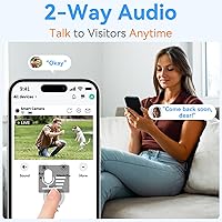 Vista 9 de Magnetic Security Camera Wireless - 2Pack AI Motion Detection, 2K HD Video, Battery Powered, Ease of Setup, 2-Way Audio,IR