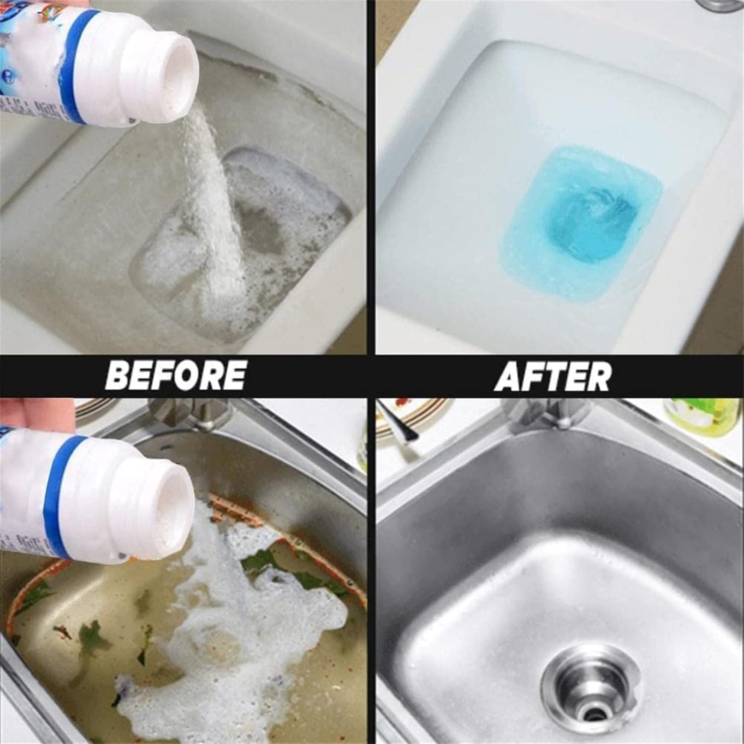 Allfound Drain Cleaner, Sink And Drains Cleaner, Powerful Sink & Drain Cleaner, Wild Sinkdrain Unblocker Pipe Cleanser, For Toilet Bathroom (6pc)