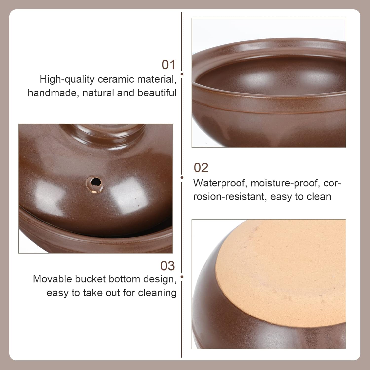 Buy HANABASS Japanese Donabe Ceramic Hot Pot Casserole Earthenware Clay