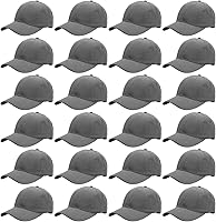 Vista 57 de Falari - 24/144 unidades de gorra de béisbol unisex, lisa y de tamaño ajustable, venta al por mayor