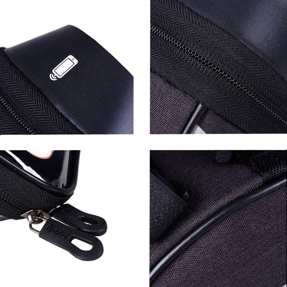 Bolsa de Manillar Bolsa de Cuadro de Bicicleta Impermeable Soporte de teléfono de Bicicleta Multifuncional con Pantalla táctil para Bicicleta de Carretera de montaña
