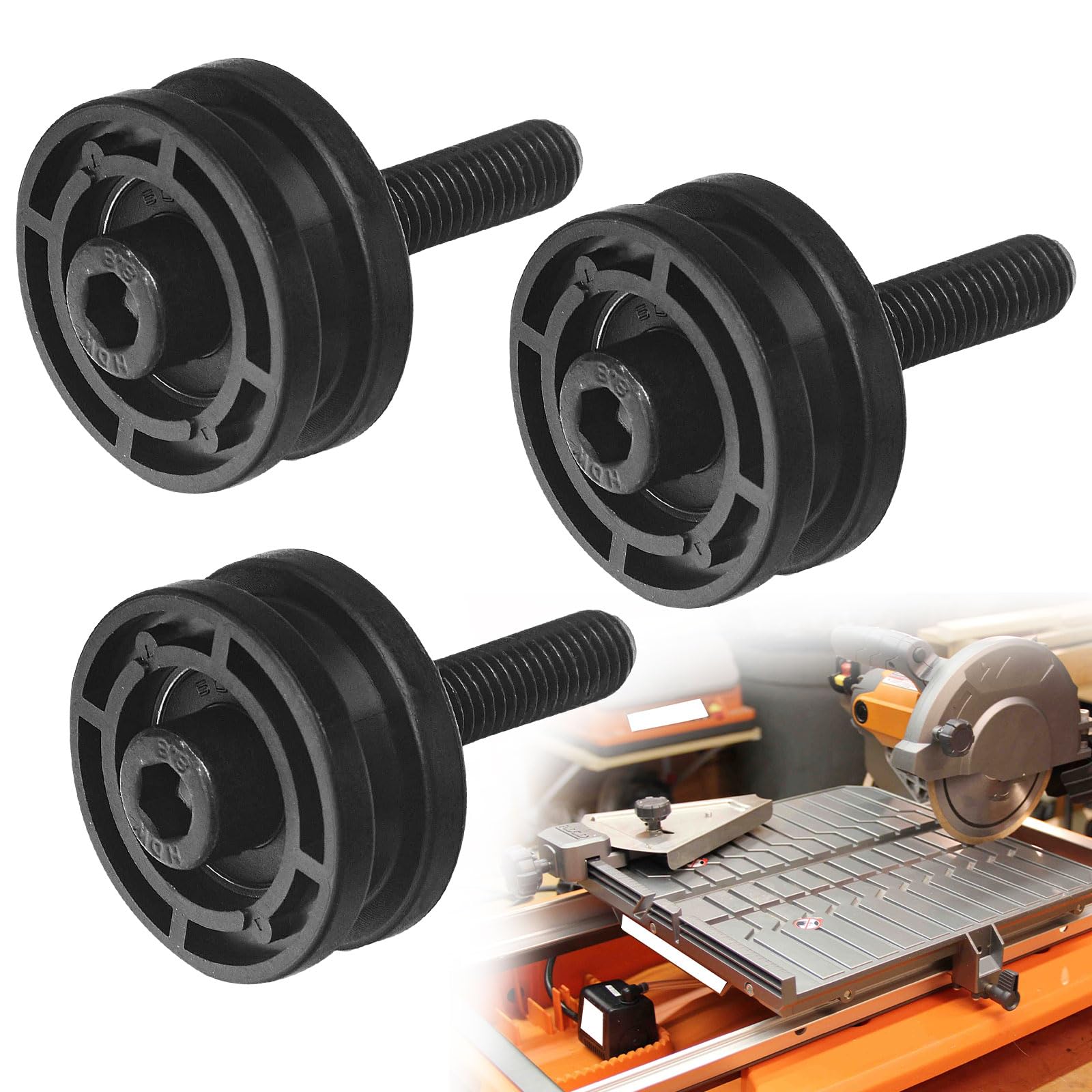 Upgradable 305784005 305784001 Tile Saw Roller Assembly for Ryobi/Ridgid 7" Tile Saw R4030, R4030S, R4031, DT180EVO, Part Nummber 524820001,