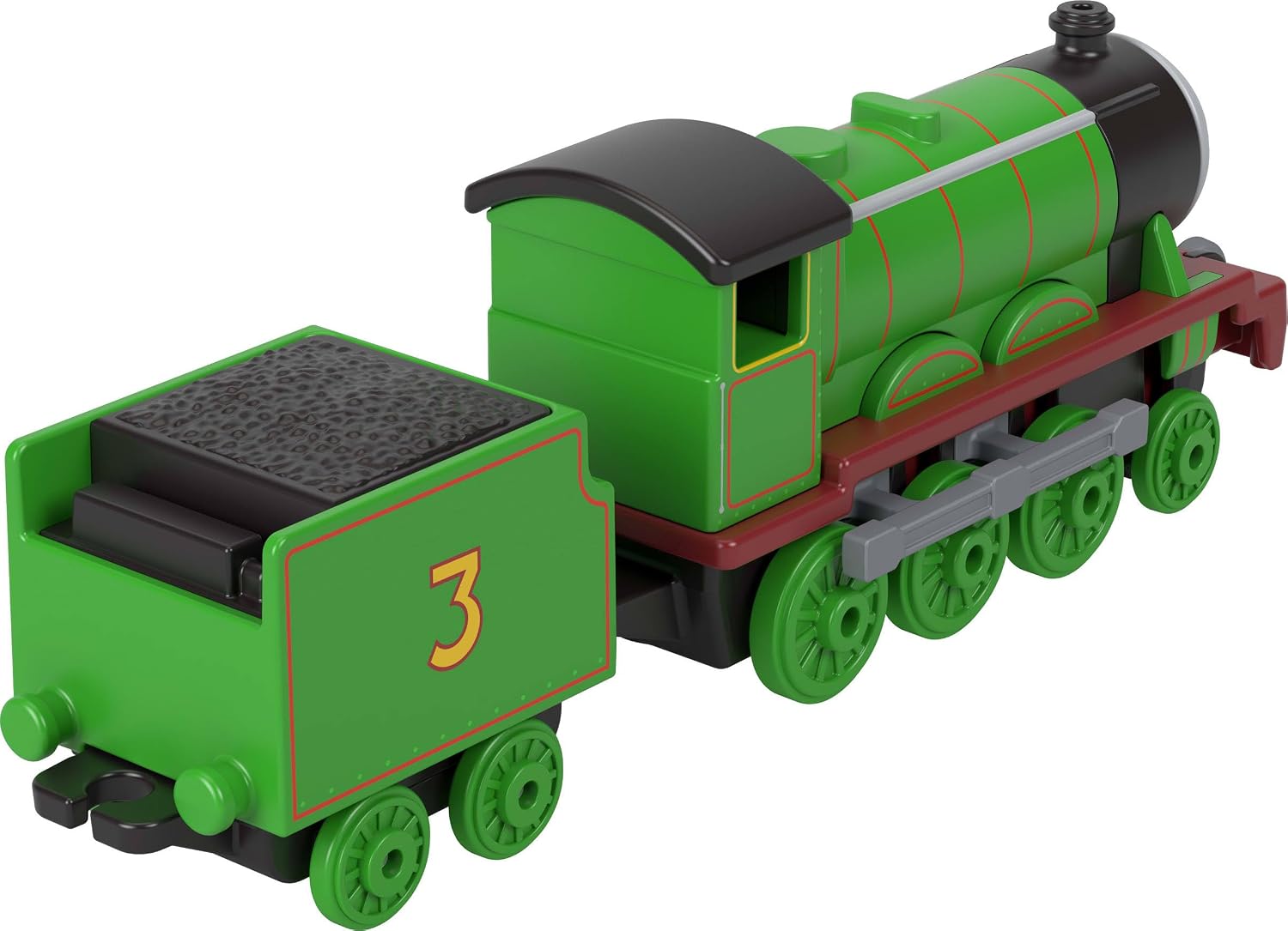 Thomas & Friends by Fisher-Price Train, Large Push-Along Die-Cast Henry Engine & Cargo Car from The Classic & All Engines Go Series, for Preschoolers