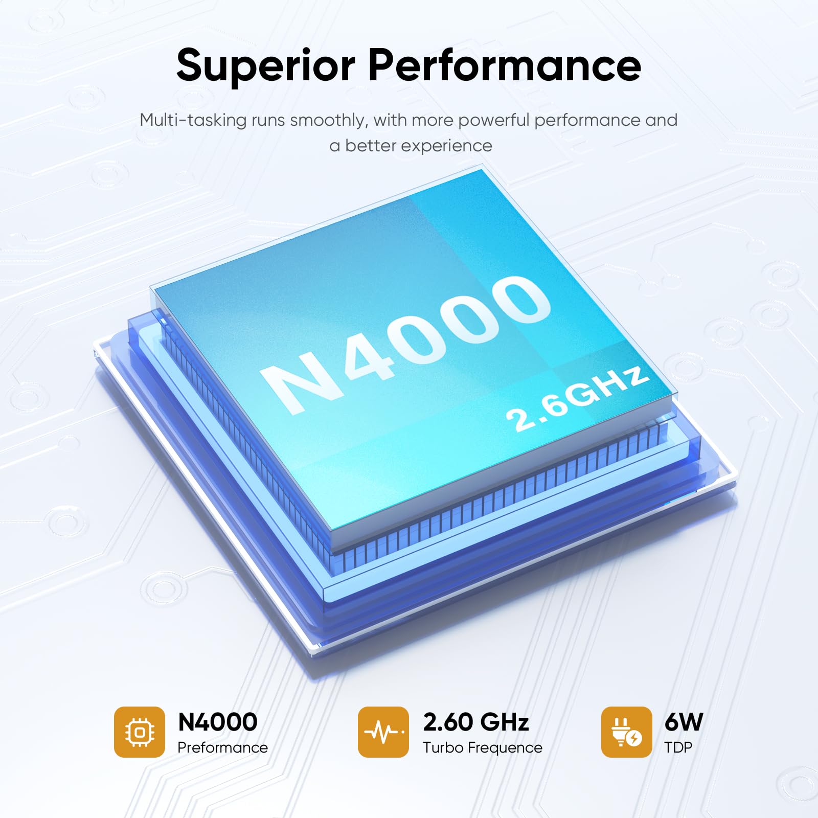 EYY 15.6" Laptop Computer, Laptops with 8GB RAM 256GB SSD, 100% sRGB Screen, Celeron N4000 Processor(up to 2.6GHz) Notebook, Dual Band WiFi丨BT 4.2丨HDMI丨Long Battery Life