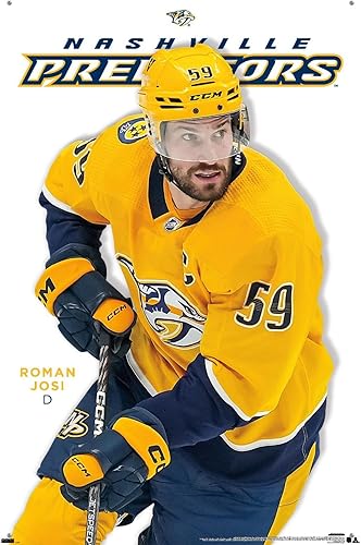 Miniatura 10 de Trends International NHL Nashville Predators - Póster de pared de Roman Josi Feature Series 23, 14.72 x 22.37 pulgadas, paquete de póster premium y