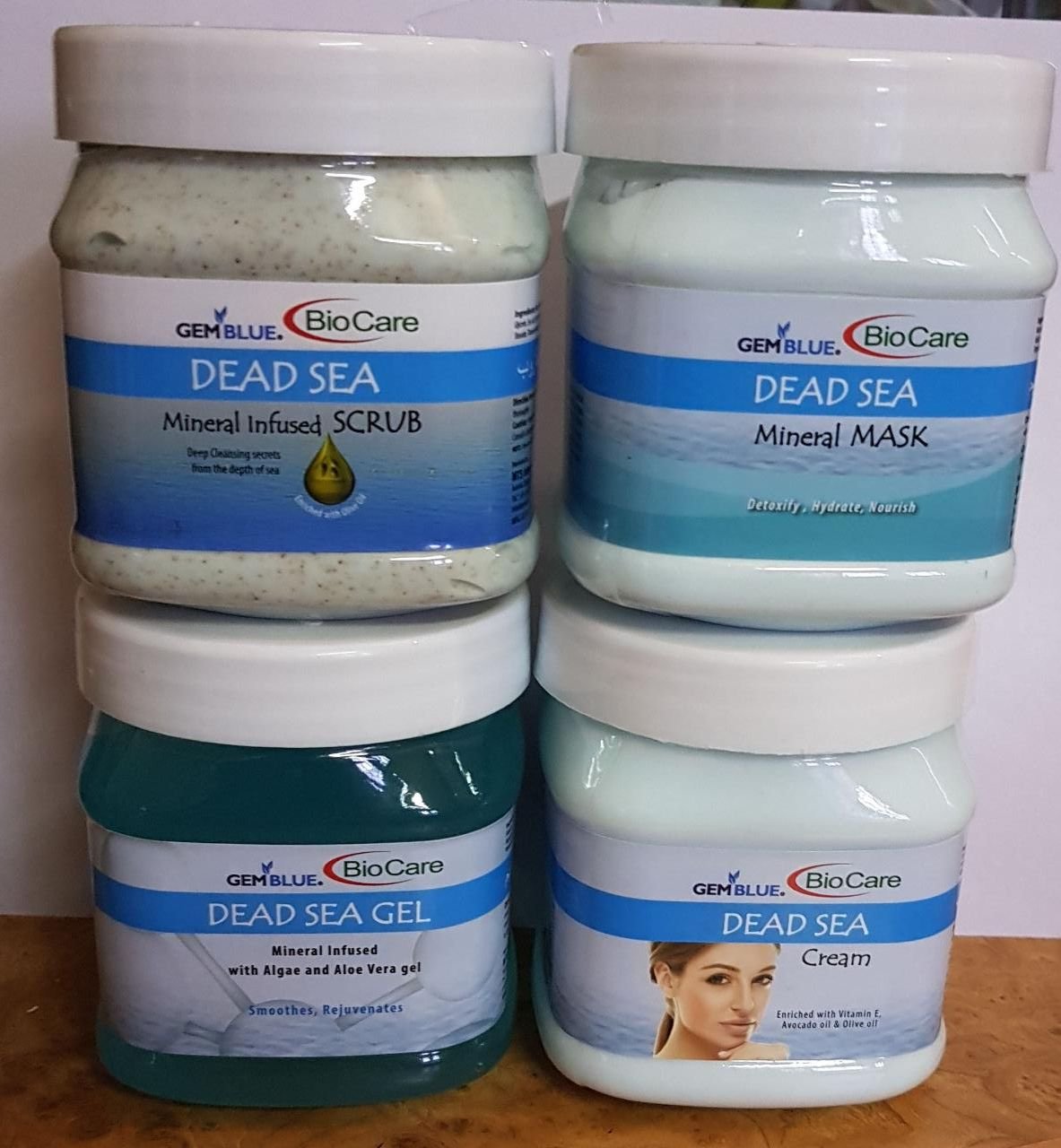 BioCare Dead Sea scrub, gel, cream, and mask (pack of 4 complete beauty products)