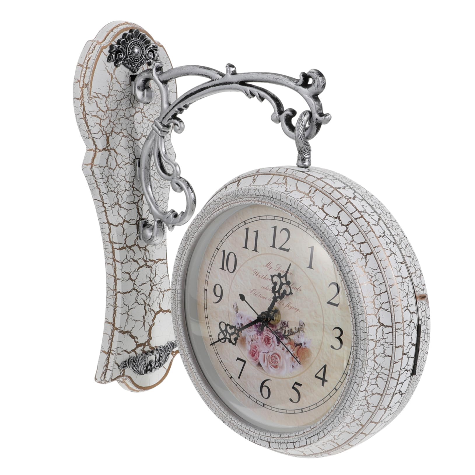 Horloge murale silencieuse blanche Cabilock suspendue salon vintage