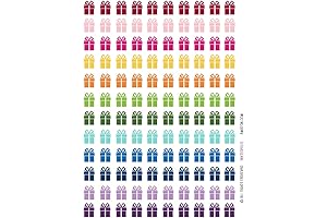 Monthly Planner Stickers Rainbow Gift Present Stickers Planner Labels Compatible with Erin...