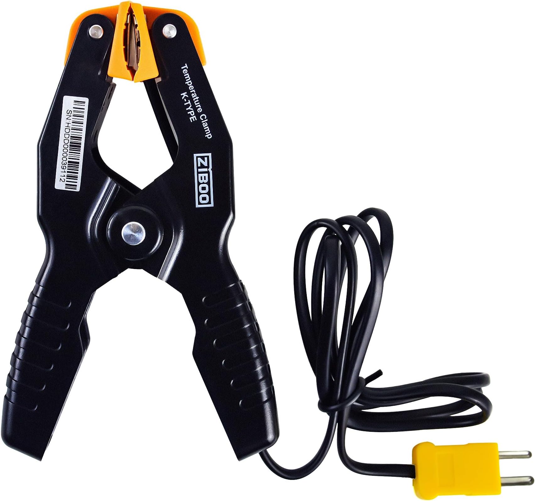 ZIBOO ATTPC3 Pipe Clamp K-Type Thermocouple Adapter,Pipe Temperature Clamp for HVAC/Multimeter, Temperature Sensor Probes Measures -40~392℉(-40~200℃) Compatible with Klein Tools