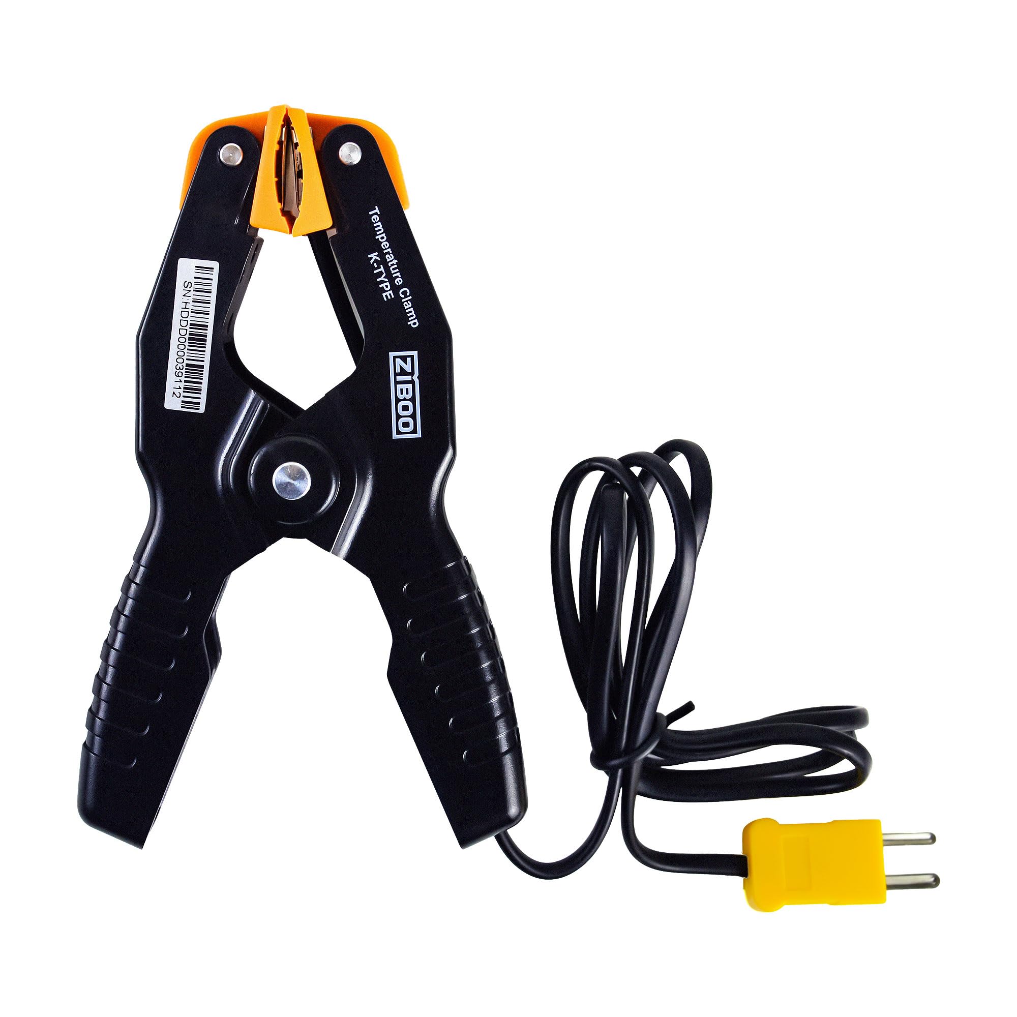 ZIBOO ATTPC3 Pipe Clamp K-Type Thermocouple Adapter,Pipe Temperature Clamp for HVAC/Multimeter, Temperature Sensor Probes Measures -40~392℉(-40~200℃)