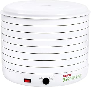 Nesco FD-1018A Gardenmaster Pro 8-Tray Food Dehydrator - 1000W for Jerky, Fruits, Herbs, Even Drying