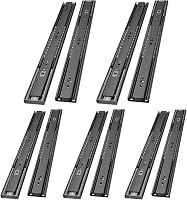AOLISHENG 5 pár (10 db) 600mm teljes kihúzású szoft záró fiók sín 45kg terhelhetőség 1