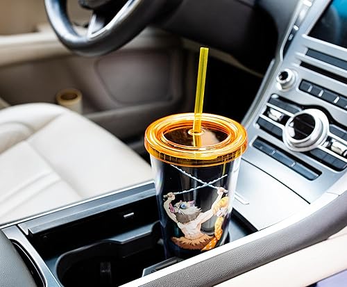 Miniatura 4 de Demon Slayer - Vaso de acrílico para carnaval de 16 onzas con popote reutilizable y tapa a prueba de fugas, vaso de plástico sin BPA, vaso alto para