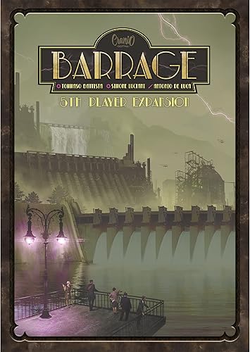 Miniatura 2 de Cranio Creations Barrage - Juego de mesa para 5 jugador, expansión de juego de mesa  Juego de estrategia  Juego de colocación de trabajadores para