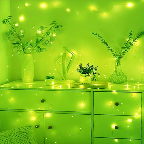 Miniatura 8 de Luces de botella de vino verde con corcho, 20 luces LED de alambre de cobre plateado, funciona con pilas, luces de hadas verdes estrelladas para