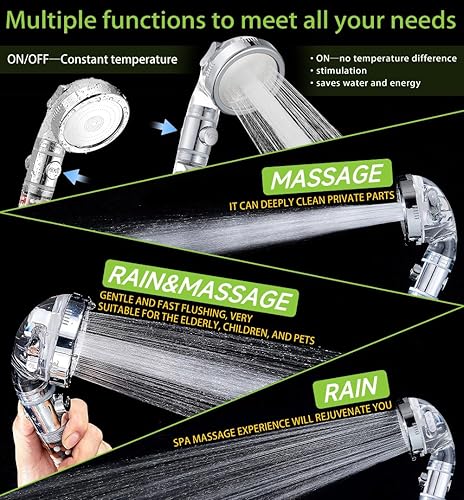 Miniatura 4 de Filtered Shower Head with Handheld - High Pressure ShowerHead with Filters for Hard Water - Chlorine Removal, Easy Instal, 4 Modes, Durable,
