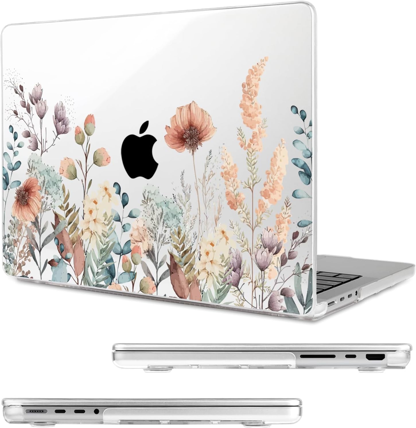 MecBevia for MacBook Pro 14 inch Case M5 M4 M3 M2 A3434 A3112 A3401 A3185 A2918 A2992 A2779 M1 A2442 Pro Max Chip (Released 2025 to 2021), Hard Shell Cover for MacBook Pro 14", Abstract Flower - Image 6