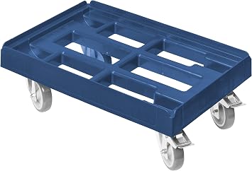 Transport Roller for Boxes 60 x 40 cm with 2 Brakes Blue Pack of 5