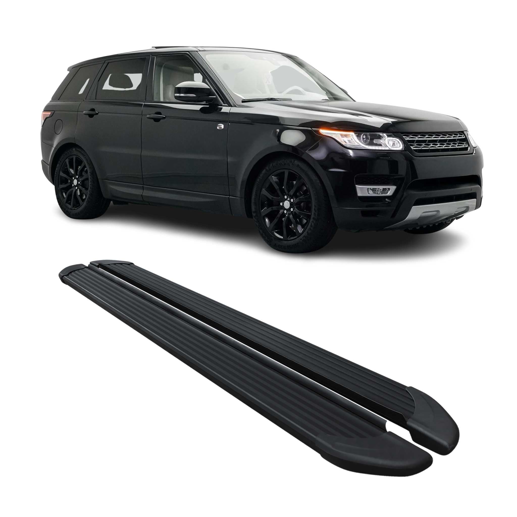 OMAC Marchepieds Latéraux pour Range Rover Sport 2013-2022 Noir Aluminium 2Pcs