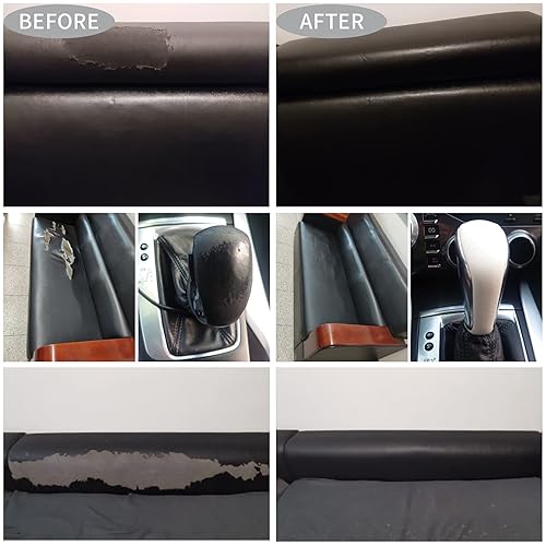 Miniatura 30 de Parche de reparación de cuero, parches de cuero autoadhesivo de 17 x 79 pulgadas para muebles, sofá, asiento de automóvil, sofá, silla, parche