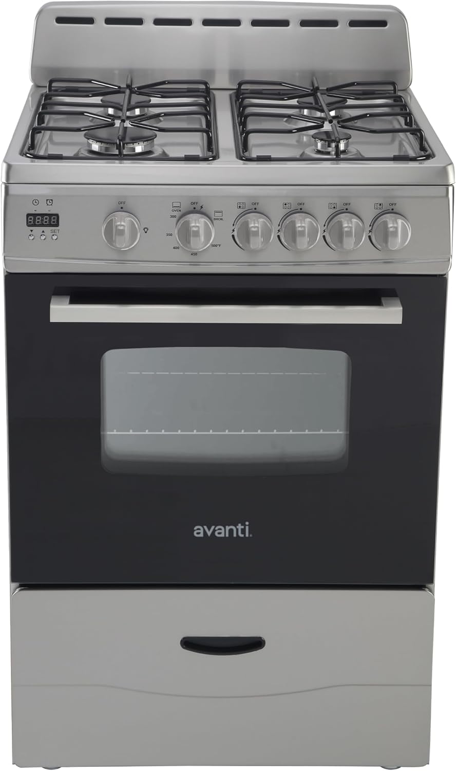 Avanti 24 in. Compact Gas Range Oven, in Stainless Steel (GR2416CSS)