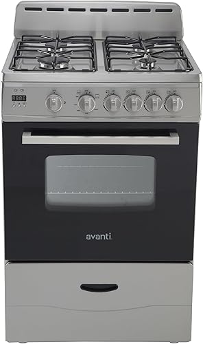 AVANTI GR2416CSS cocina a gas con hornillas selladas, 24", color negro