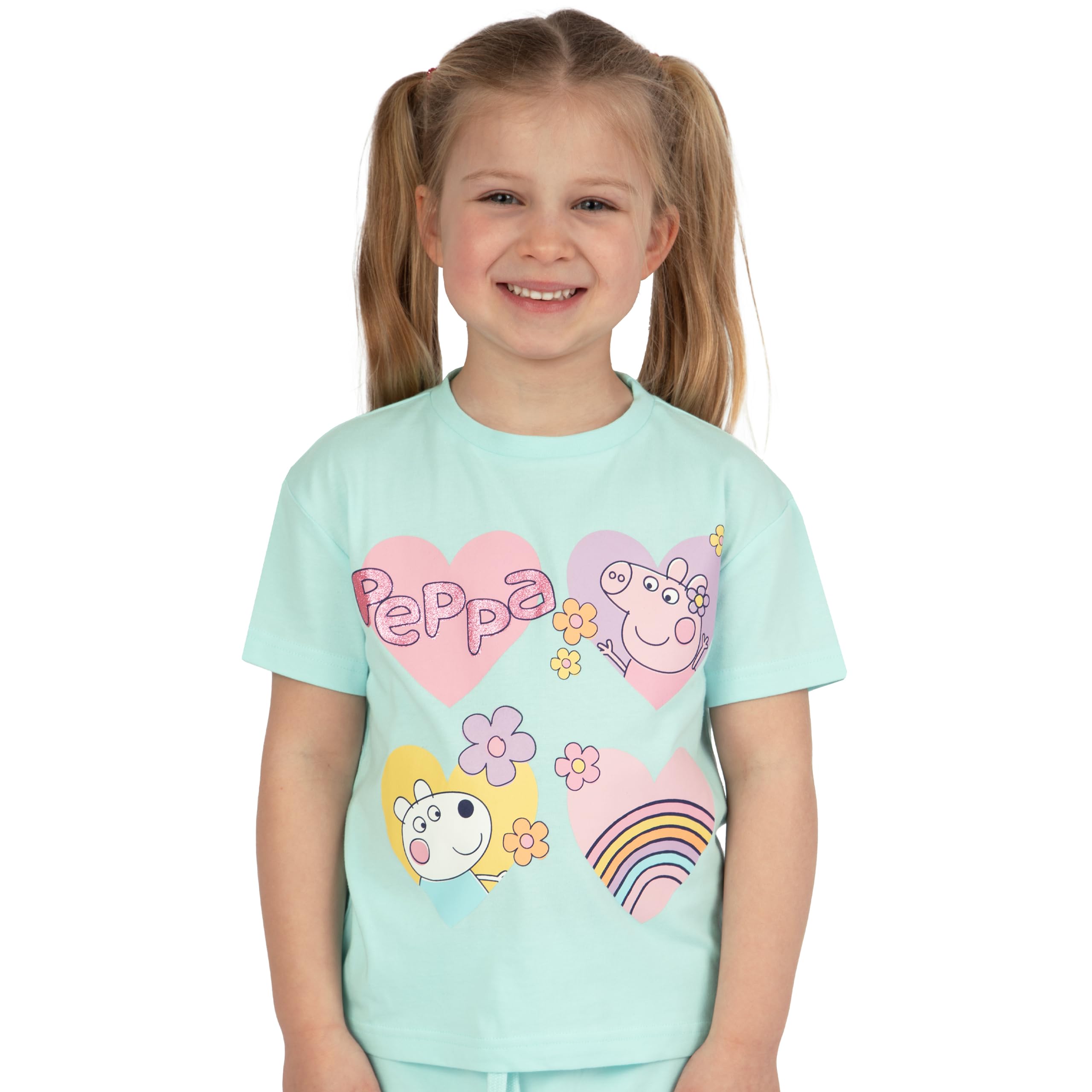 Peppa Pig T-Shirt Et Short Fille | Ensemble T-Shirt Et Short Fille | Vêtements En Coton Pour Enfants