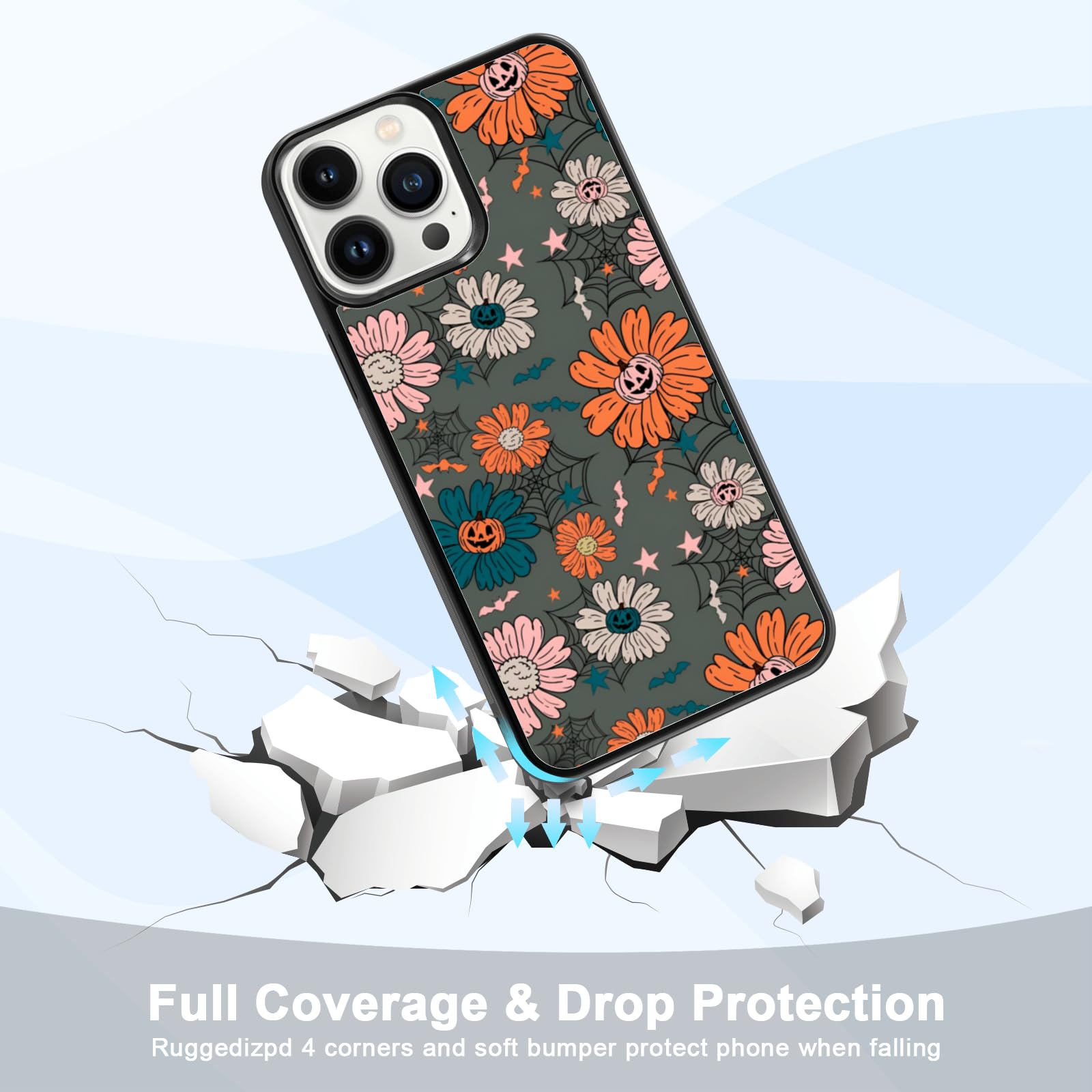 Halloween Handyhülle Für IPhone 14 Plus – Transparentes Kürbis-Design, Weiches Silikon, Stoßfest, Mit Spinnennetz-Muster