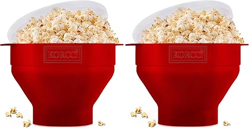 Miniatura 23 de El original Korcci - Palomitero de silicona para microondas, palomitas de maíz para microondas, cuenco plegable para hacer palomitas de maíz en el