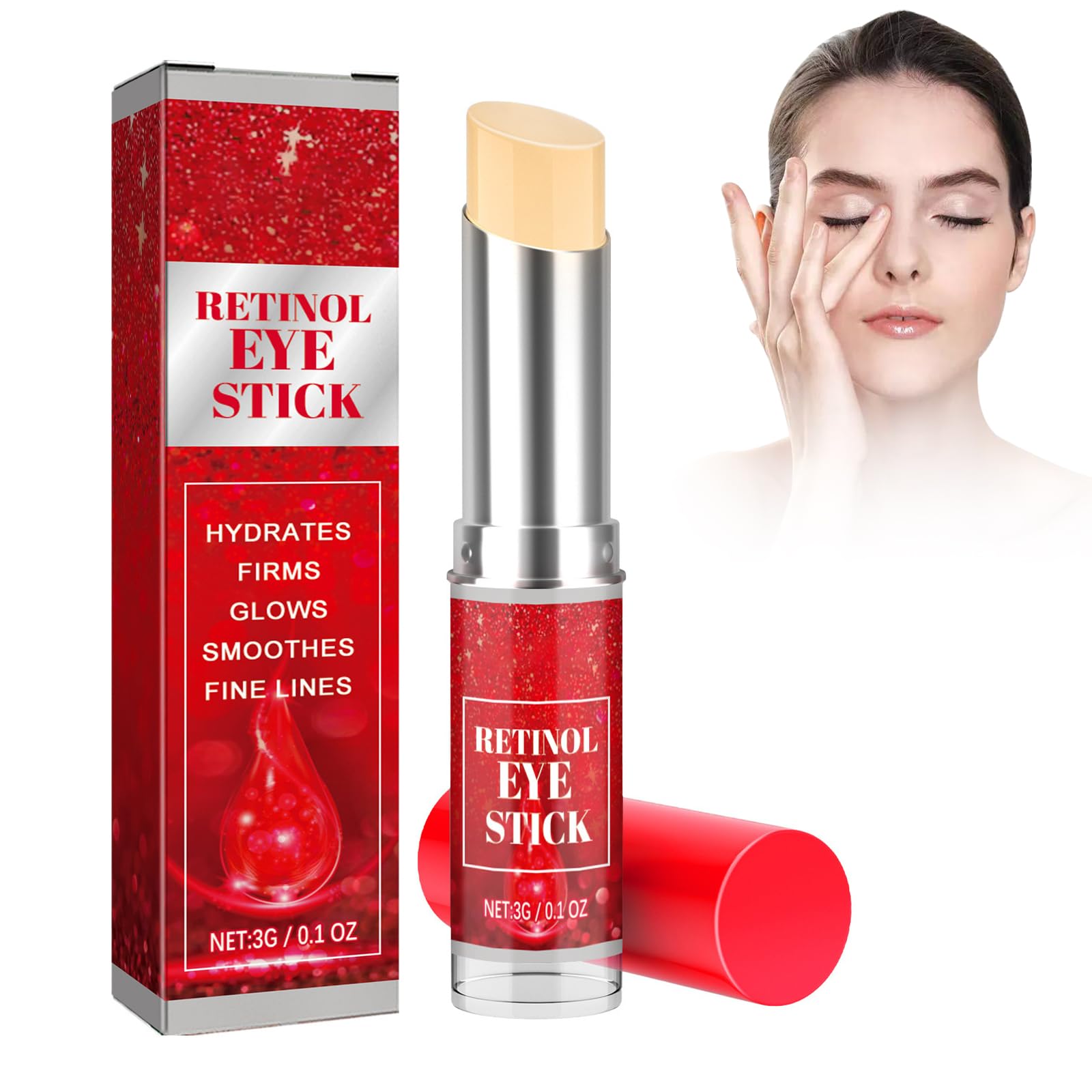 Contorno de Ojos Antiedad con Retinol y Aceite de Coco, Crema de Ojos, Eye Cream, Crema Contorno de Ojos, Elimina las Ojeras y Bolsas, Alivia la Fatiga Ocular, Apto para Mujer y Hombre