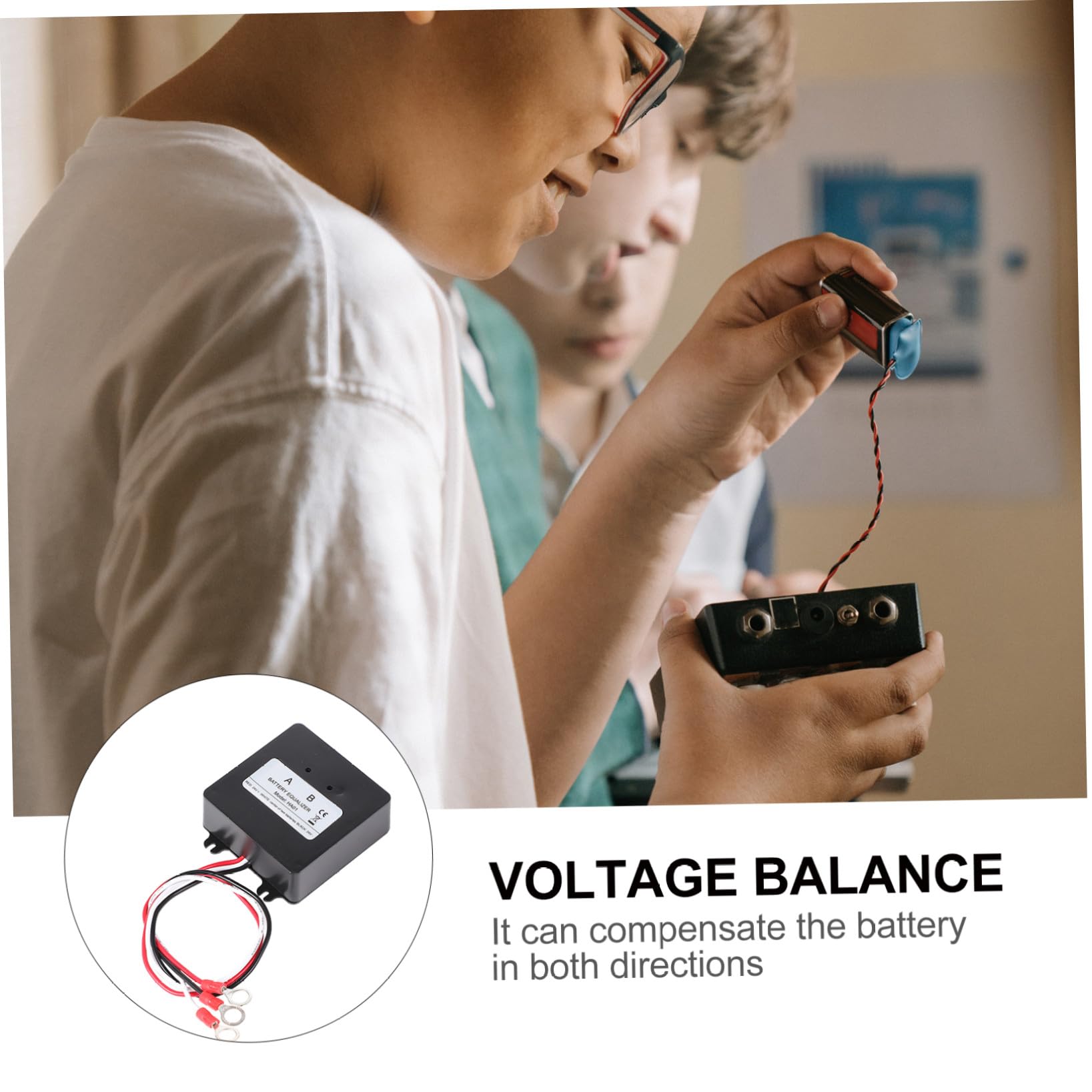 Ciieeo Ecualizador de Batería 24v para Banco de Baterías Estabilizador de Voltaje 12v Dispositivo de Protección contra Sobrecarga y Descarga Excesiva Regulador de Voltaje Eléctrico