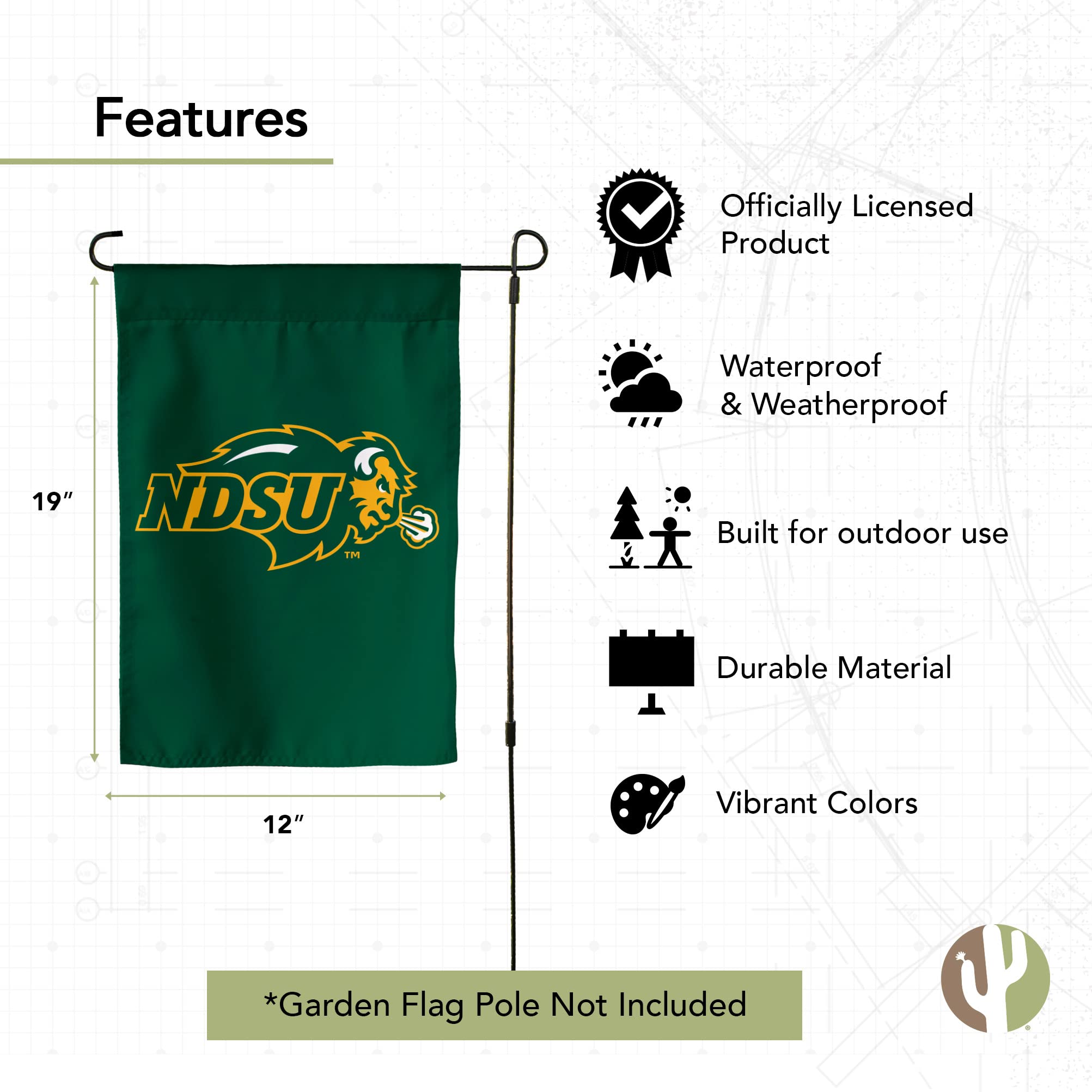 University Of South Dakota Coyotes Garden Flag 13x18 Inch NCAA Yard Banner
