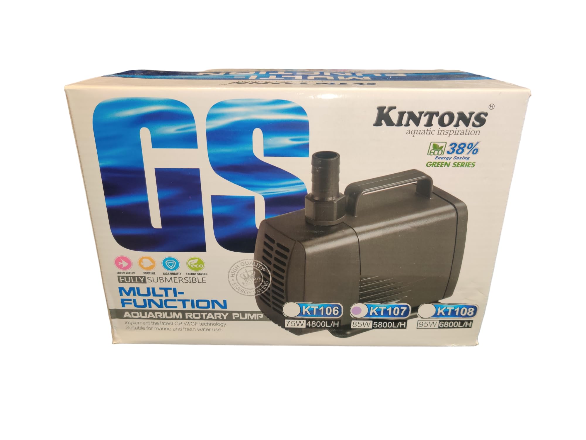 Kintons Energy Saving Fully Submersible Multi Function Aquarium Submersible Rotary Water Pump 85W F.Max- 5800L/H - KT107 (B0CWY3TR1G) Amazon Price History, Amazon Price Tracker